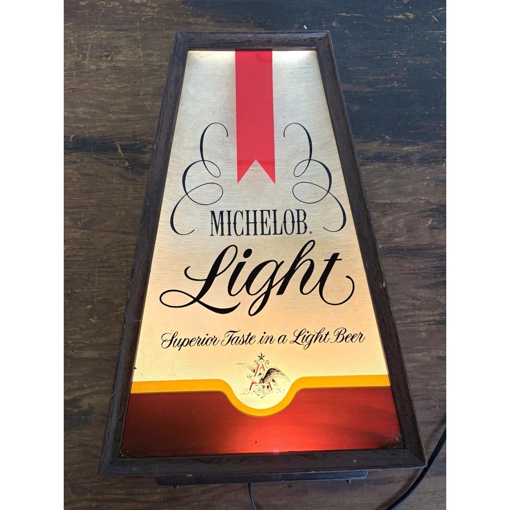 Michelob Light Illuminated Wall Sign Light-Up Hanging Display w/ Power Cord